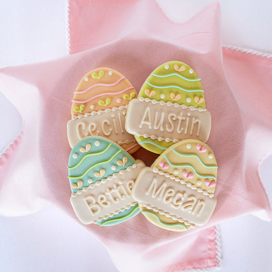 Easter Egg, Personalized, Individual Cookie