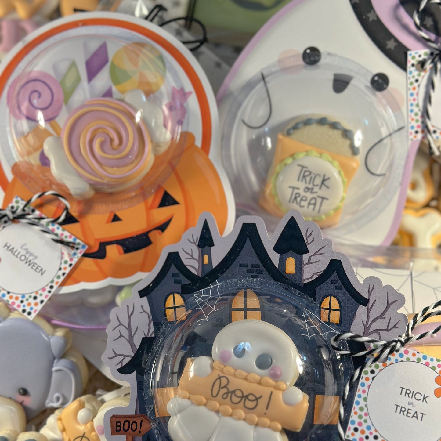 Pumpkin Bag Treat Card, 1 Mini Cookie