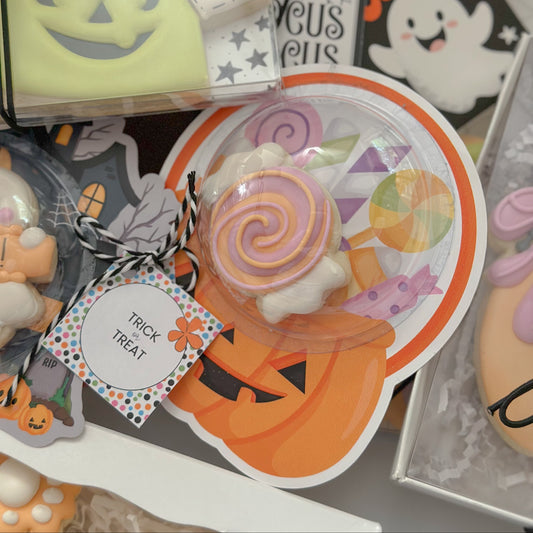 Pumpkin Bag Treat Card, 1 Mini Cookie