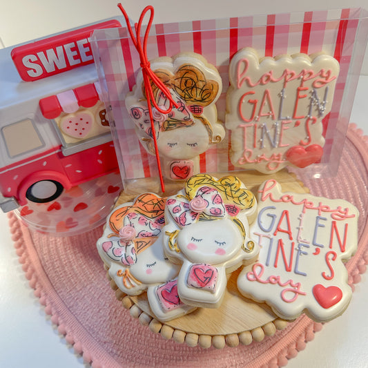 Happy Galentine’s,Two Cookie Set, 1 Medium, 1 Large