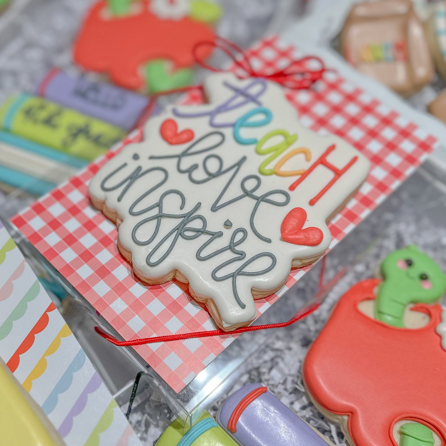 Teach, Love, Inspire, Individual Cookie, Extra Large