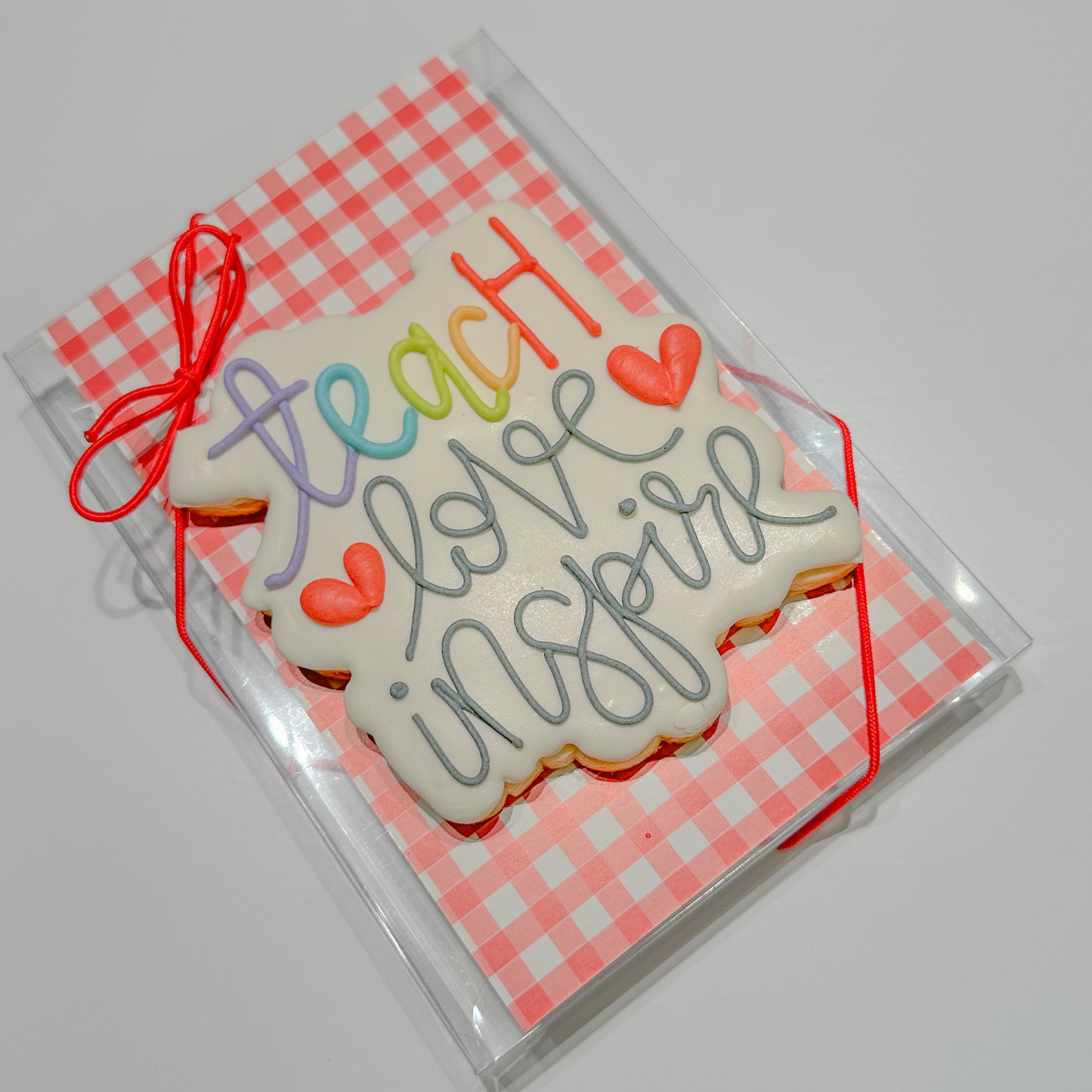 Teach, Love, Inspire, Individual Cookie, Extra Large