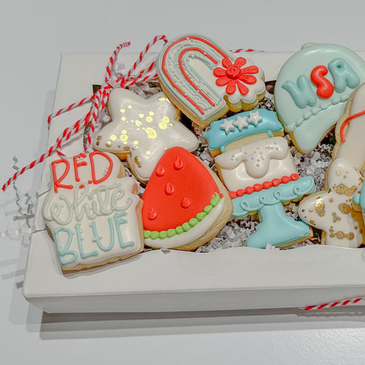 Fourth of July Mini Cookies, 1 dozen, Boxed