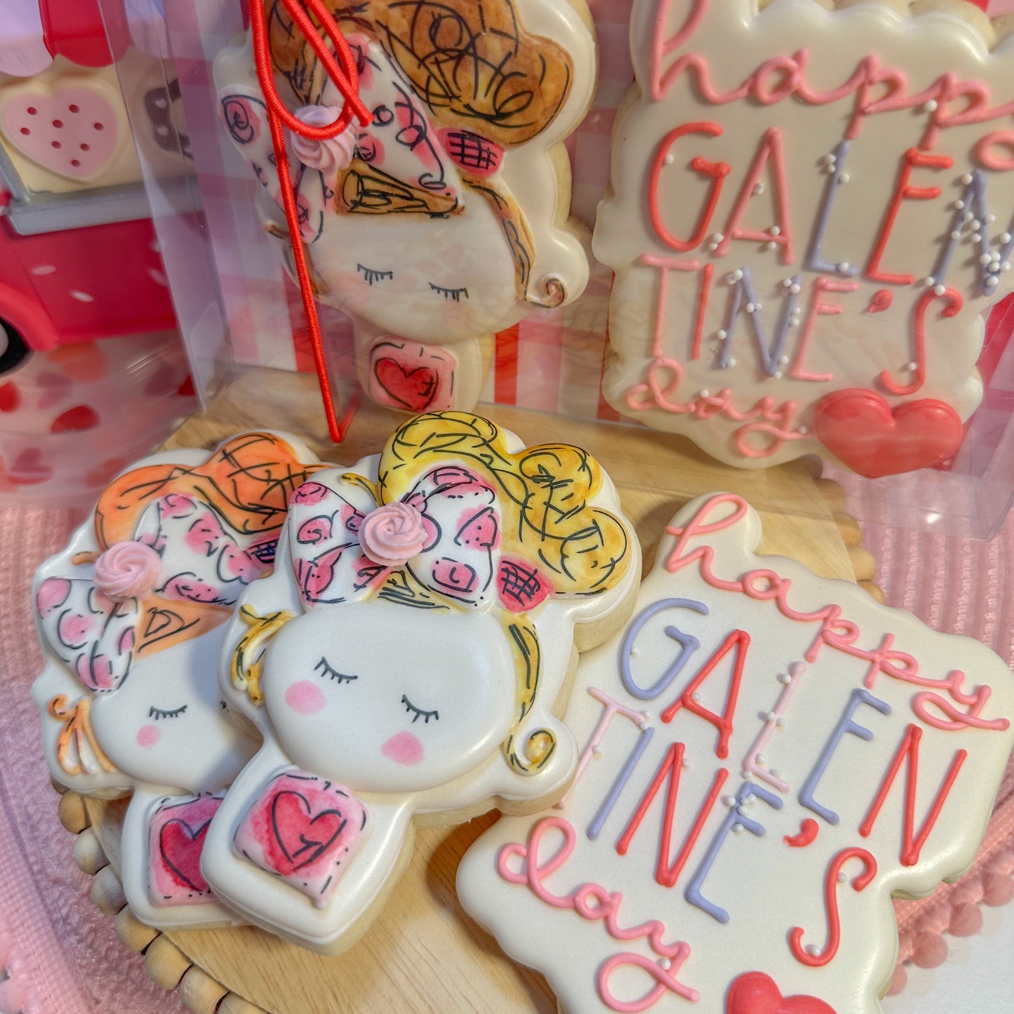 Happy Galentine’s,Two Cookie Set, 1 Medium, 1 Large